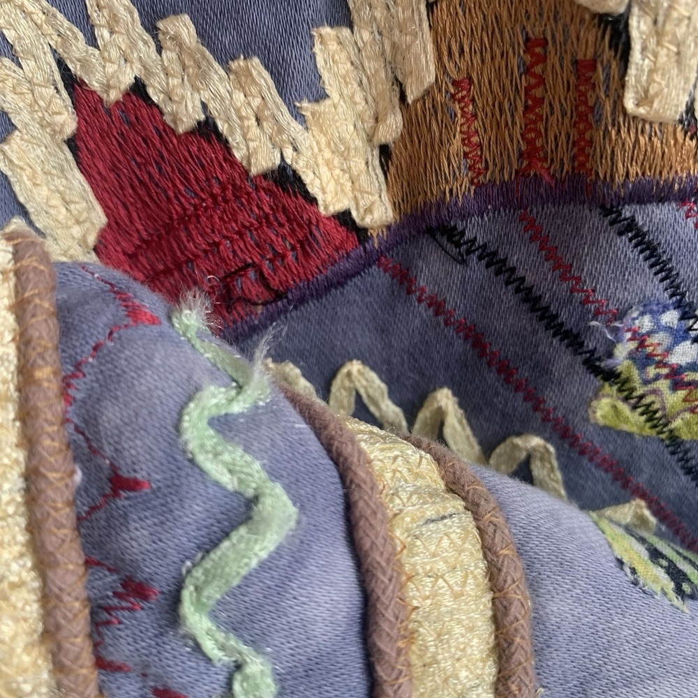 Norm Thompson Women's 2x Jacket Abstract Design Tie Die Ribbon Embroidered Artsy - Picture 7 of 7